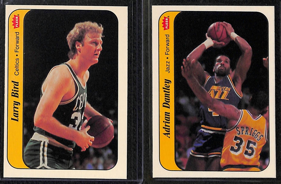 1986 Fleer Basketball Stickers Complete Set 11/11 Including Michael Jordan