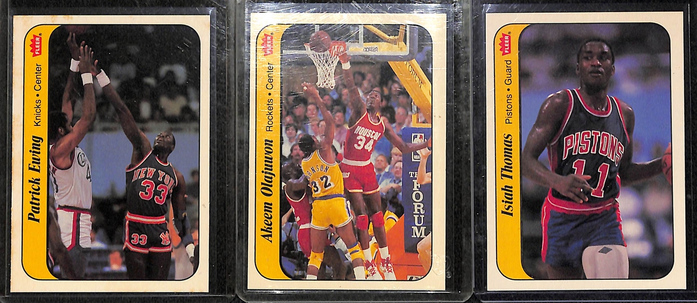 1986 Fleer Basketball Stickers Complete Set 11/11 Including Michael Jordan