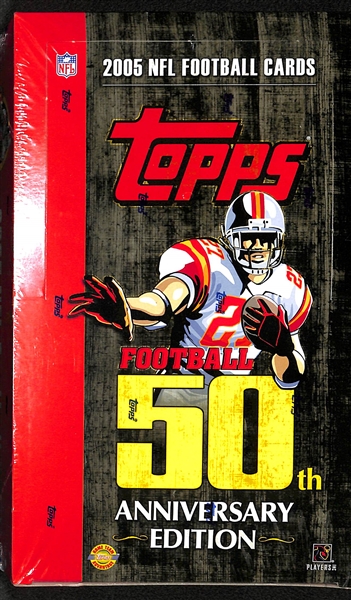 2005 Topps Football 50th Anniversary Sealed Jumbo Hobby Box (Aaron Rodgers Rookie Year)