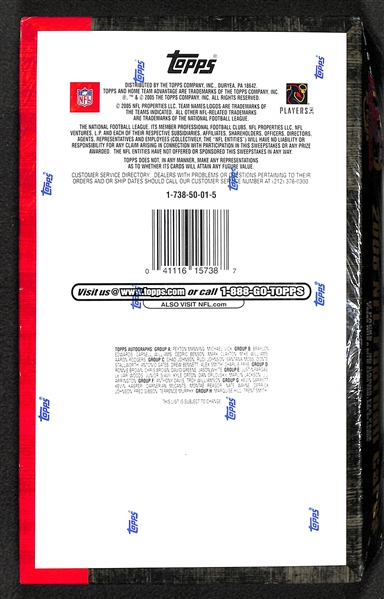 2005 Topps Football 50th Anniversary Sealed Jumbo Hobby Box (Aaron Rodgers Rookie Year)