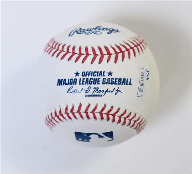 Glyber Torres Autographed Baseball w/ JSA Certification 