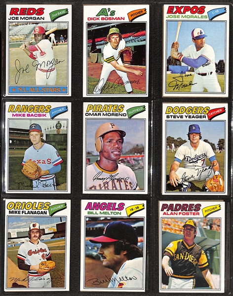 1977 Topps Baseball Complete Set of 660 cards Inc. Dawson, Sutter and Murphy Rookie Cards