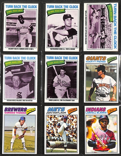 1977 Topps Baseball Complete Set of 660 cards Inc. Dawson, Sutter and Murphy Rookie Cards