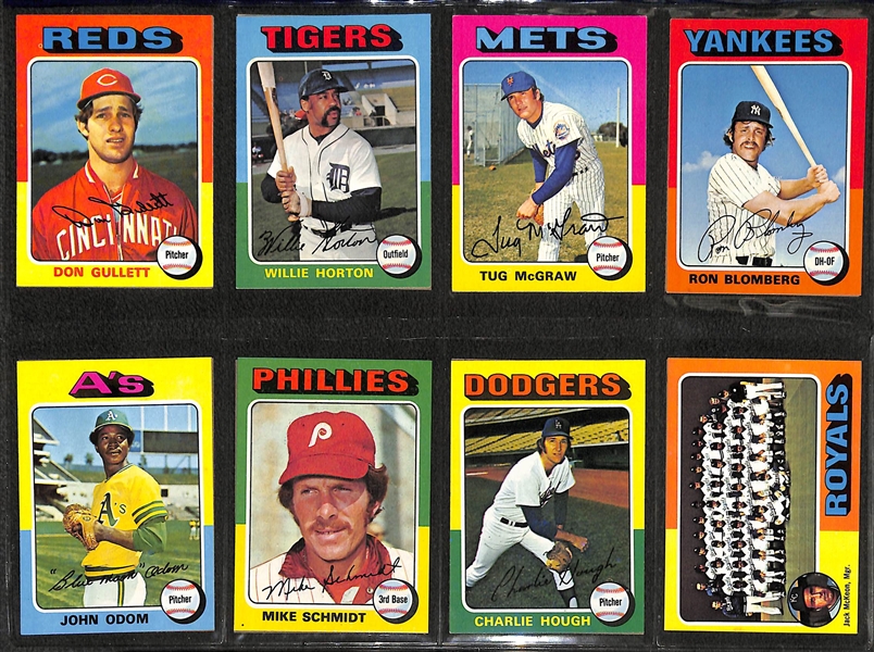 1975 Topps Baseball Complete set of 660 Cards Featuring George Brett Rookie PSA 7