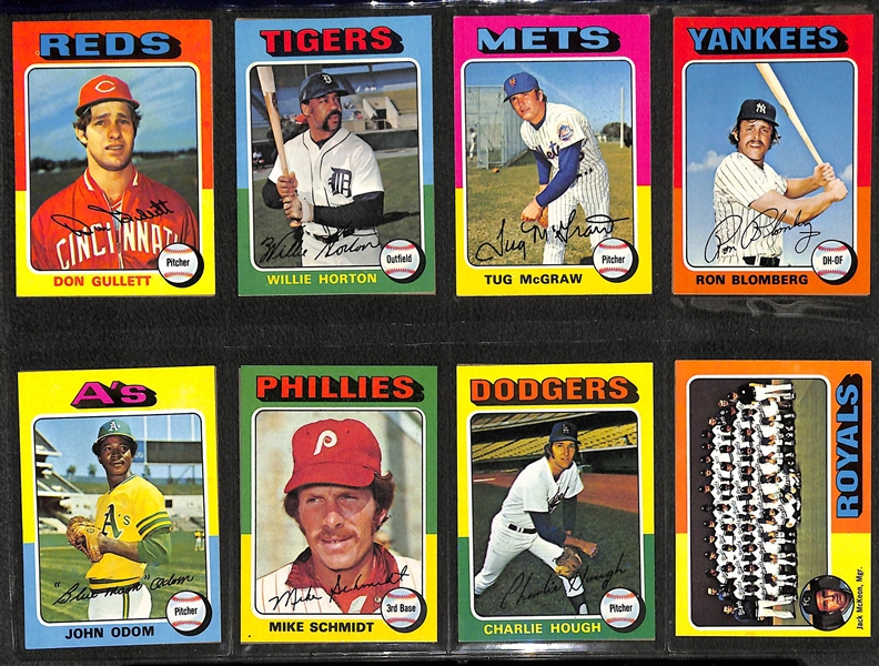 1975 Topps Baseball Complete set of 660 Cards Featuring George Brett Rookie PSA 7