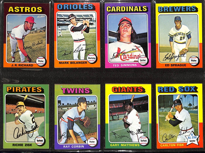 1975 Topps Baseball Complete set of 660 Cards Featuring George Brett Rookie PSA 7