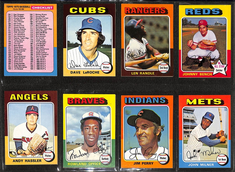 1975 Topps Baseball Complete set of 660 Cards Featuring George Brett Rookie PSA 7