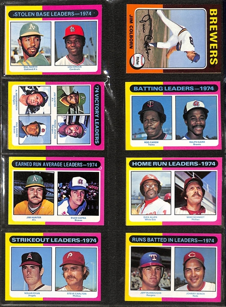 1975 Topps Baseball Complete set of 660 Cards Featuring George Brett Rookie PSA 7