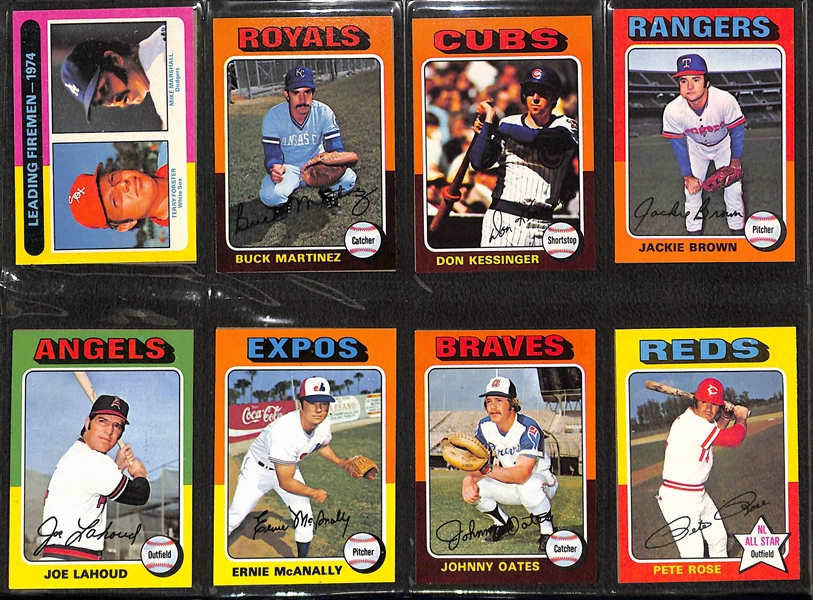 1975 Topps Baseball Complete set of 660 Cards Featuring George Brett Rookie PSA 7