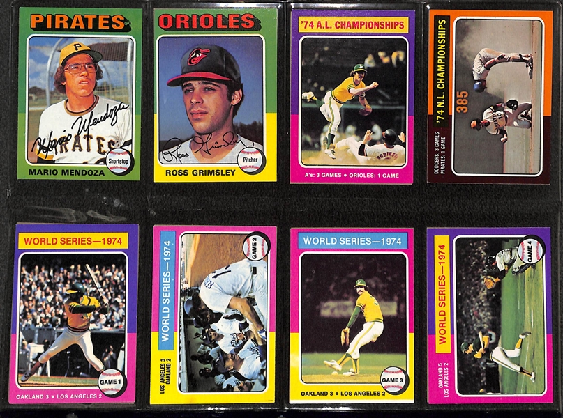 1975 Topps Baseball Complete set of 660 Cards Featuring George Brett Rookie PSA 7