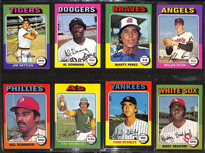 1975 Topps Baseball Complete set of 660 Cards Featuring George Brett Rookie PSA 7