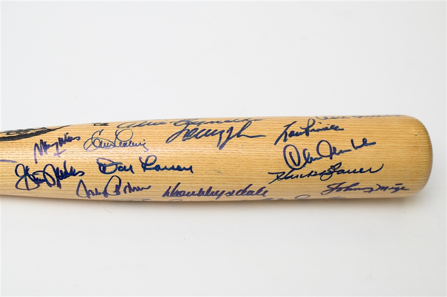 Louisville Slugger Baseball Bat Signed by 26 Members of the Yankees and Dodgers Inc. Berra, Rizzuto (JSA Sticker)