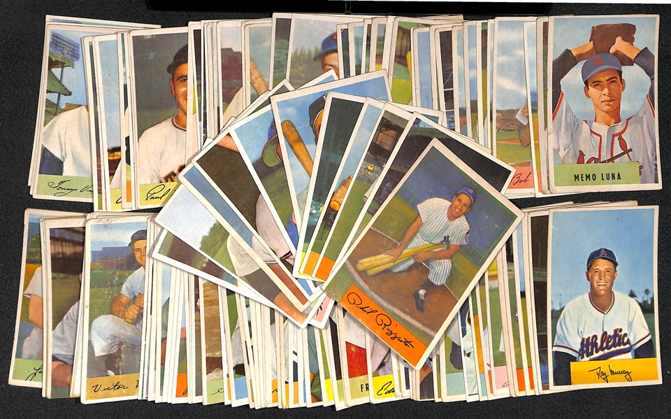1954 Bowman Baseball Partial Set - 125 of 224 Cards