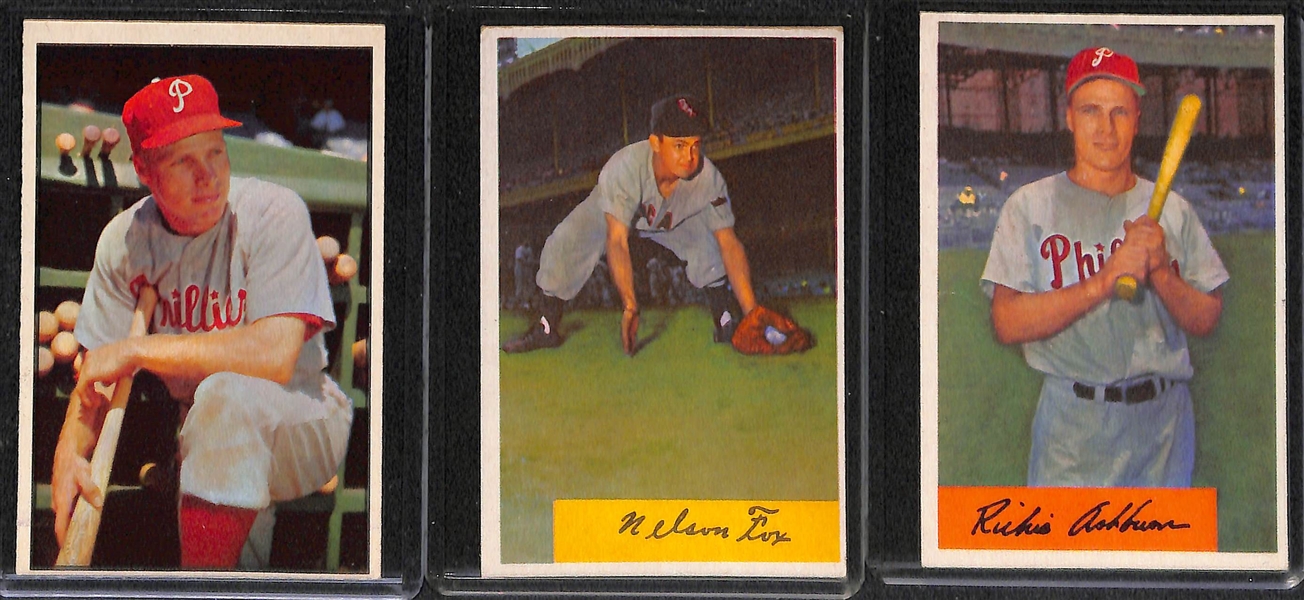 Vintage Baseball Card Lot of (22) 1953 Bowman, (81) 1954 Bowman, & (18) 1959 Topps Cards w. 1959 Topps Clemente