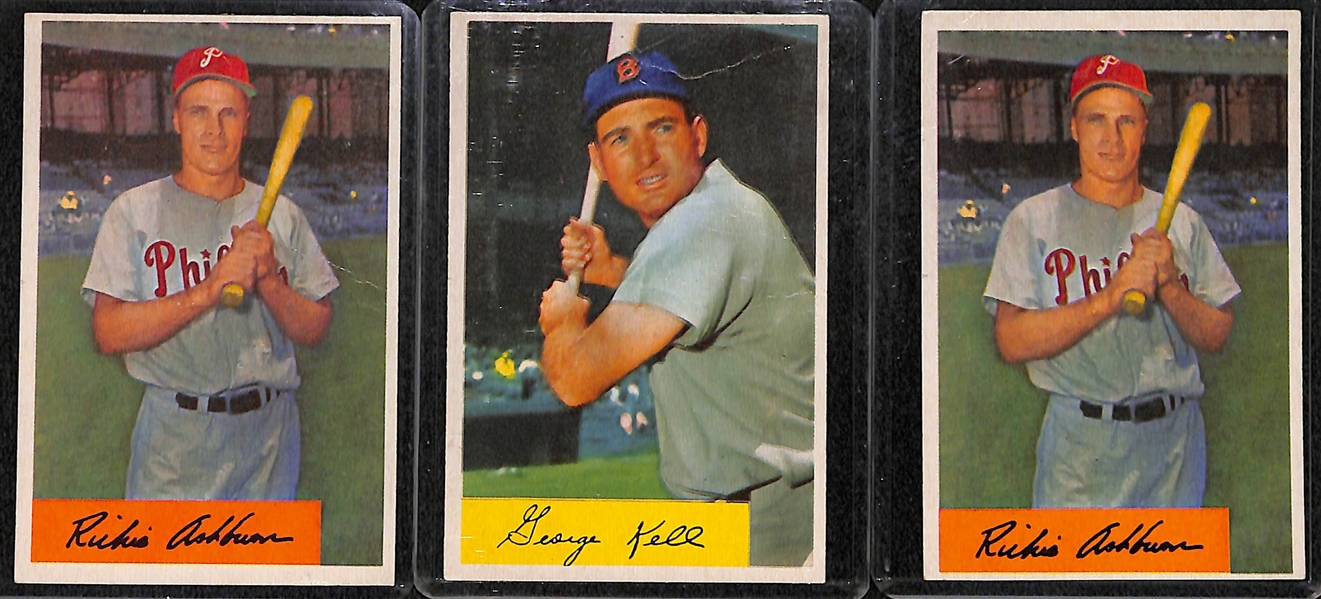 Vintage Baseball Card Lot of (22) 1953 Bowman, (81) 1954 Bowman, & (18) 1959 Topps Cards w. 1959 Topps Clemente