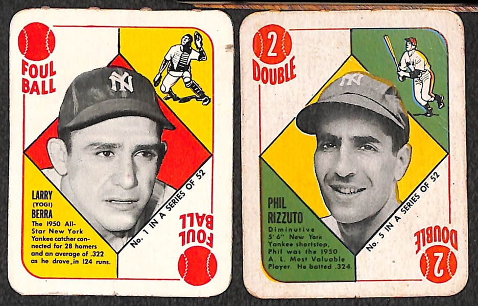 1951 Topps Redback Complete Set of 52 Cards + (2) Variations