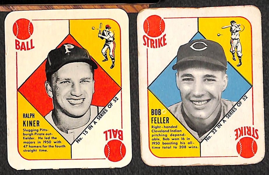 1951 Topps Redback Complete Set of 52 Cards + (2) Variations