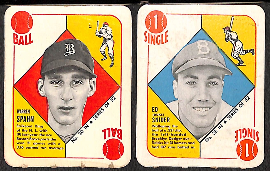 1951 Topps Redback Complete Set of 52 Cards + (2) Variations