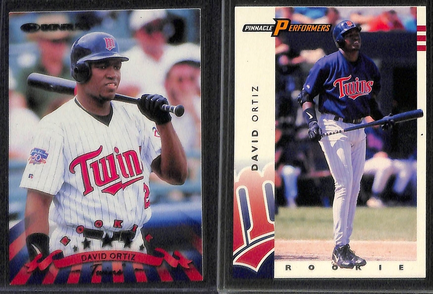 Lot of (7) 1990s Sports Cards  Featuring David Ortiz Autograph, Kobe Bryant, and Michael Jordan