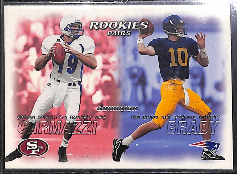 Lot of (9) 1997-2004 Mostly Rookie Quarterbacks Including Tom Brady, Drew Brees, Eli Manning, McNabb
