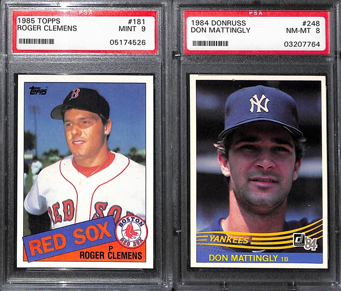 Lot of (5) Baseball High Grade Rookies Inc. Ripken, Clemens, Mattingly, Rodriguez, Bonds