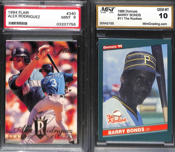 Lot of (5) Baseball High Grade Rookies Inc. Ripken, Clemens, Mattingly, Rodriguez, Bonds
