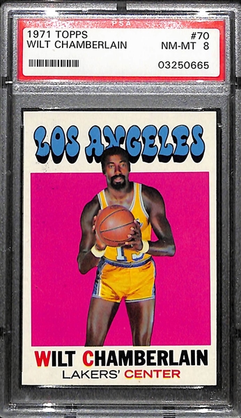 1971 Topps Wilt Chamberlain Graded PSA 8 NM-MT