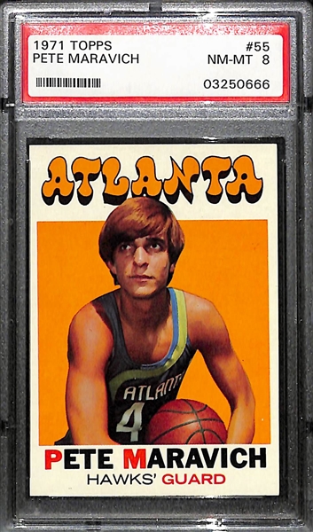 1971 Topps Pete Maravich Graded PSA 8 NM-MT