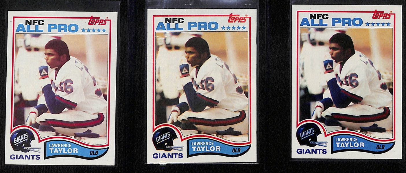 (14) Football Legends Rookie Cards Including Barry Sanders, Lawrence Taylor, Emmitt Smith 