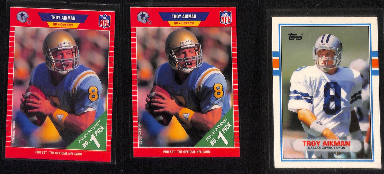(14) Football Legends Rookie Cards Including Barry Sanders, Lawrence Taylor, Emmitt Smith 