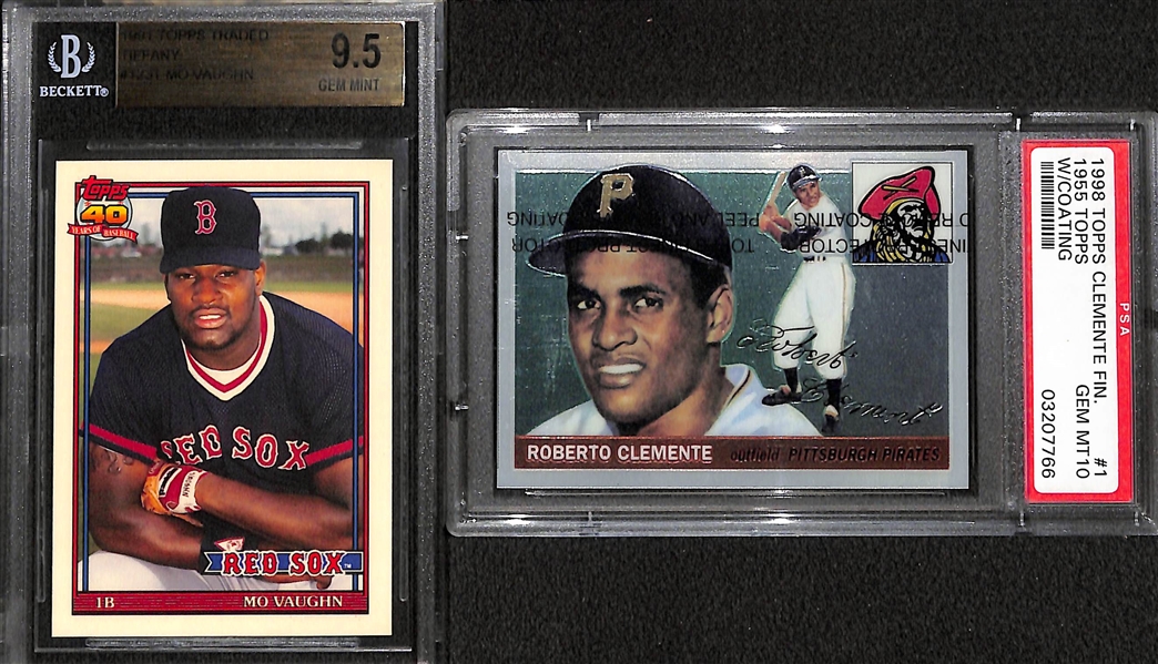 (8) Mostly PSA Graded 1990s Baseball Rookie and Inserts Inc. Derek Jeter