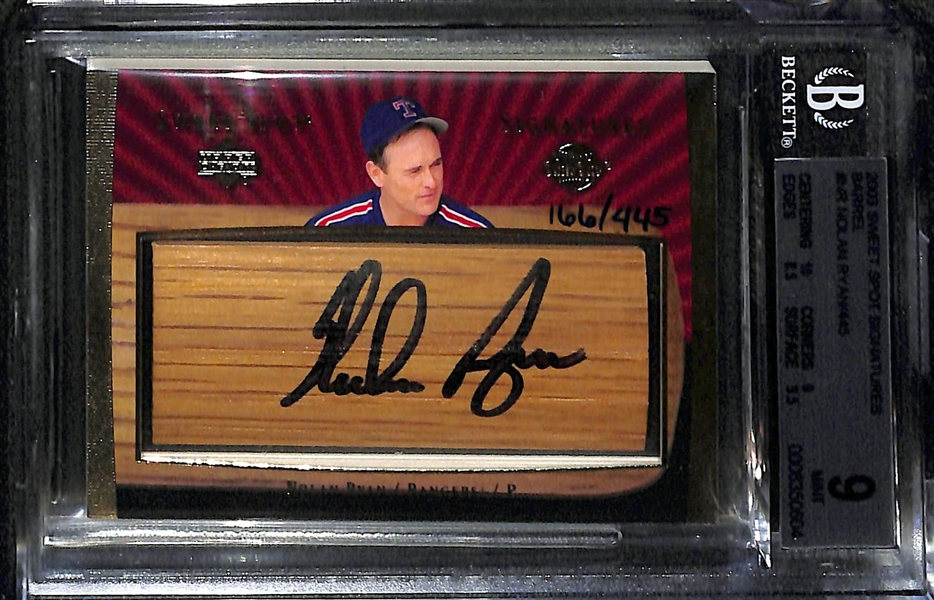 Nolan Ryan Sweet Spot Signatures Barrel Graded BGS 9 with 10 Auto Grade