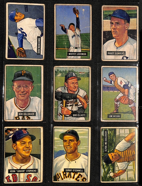 (100) 1951 & (37) 1952 Bowman Baseball Cards w. 1951 Ted Kluszewski