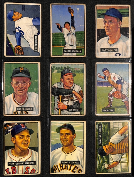 (100) 1951 & (37) 1952 Bowman Baseball Cards w. 1951 Ted Kluszewski