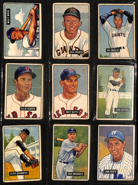 (100) 1951 & (37) 1952 Bowman Baseball Cards w. 1951 Ted Kluszewski