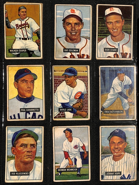 (100) 1951 & (37) 1952 Bowman Baseball Cards w. 1951 Ted Kluszewski