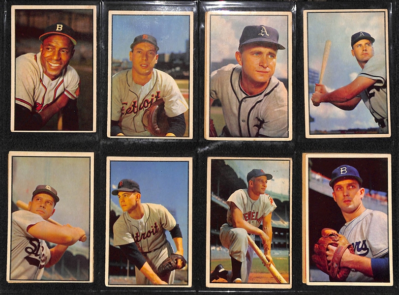 (55) 1953 & (31) 1955 Bowman Baseball Cards w. Leo Durocher