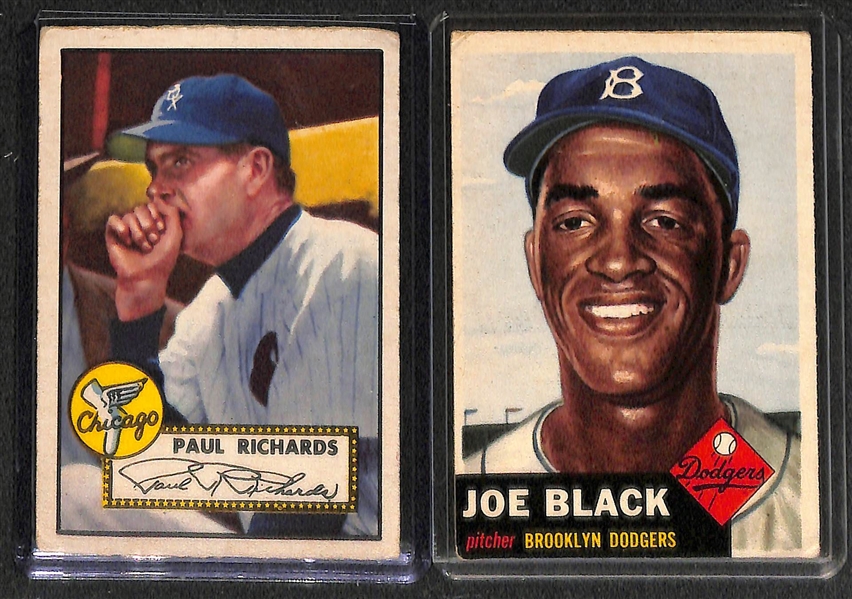 Lot of (61) Assorted 1952 Topps Baseball Cards with Minnie Minoso