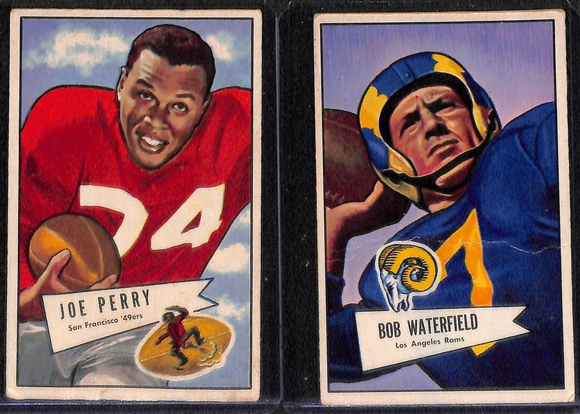 Lot of (64) Different 1952 Bowman Large Football Cards w. Sammy Baugh