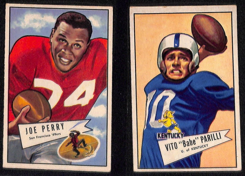 Lot of (6) 1950, (5) 1951, and (39) 1952 Large Bowman Football Cards w. 1950 Steve Van Buren