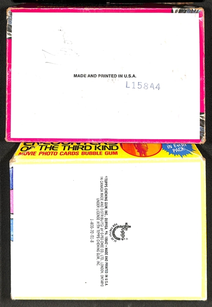1977 Donruss Saturday Night Fever and 1978 Topps Close Encounters of the Third Kind Wax Boxes