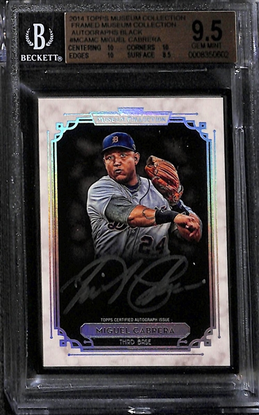 (3) BGS Graded Miguel Cabrera Rare Short Print Autographs and Relic Cards