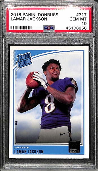2018 Donruss Lamar Jackson Rookie Graded PSA 10