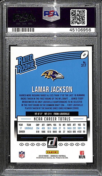 2018 Donruss Lamar Jackson Rookie Graded PSA 10