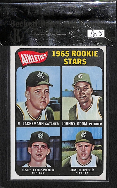 Lot of (2) Beckett Raw Graded 1965 Topps Rookie Stars with Jim Hunter (BVG 6.5) and Tony Perez (BVG 7)
