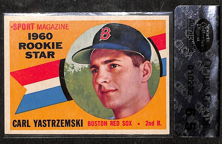 1960 Topps Carl Yastrzemski RC Graded 6.5 by Sports Collectors Digest