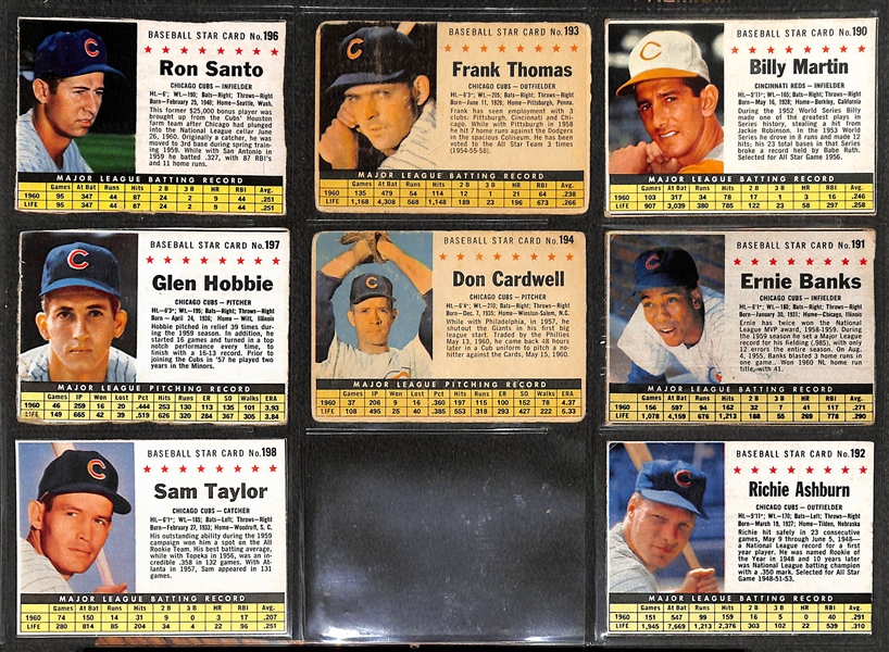 1961 Post Near Complete Baseball Card Set - 183 of 200 Cards - w. Mickey Mantle