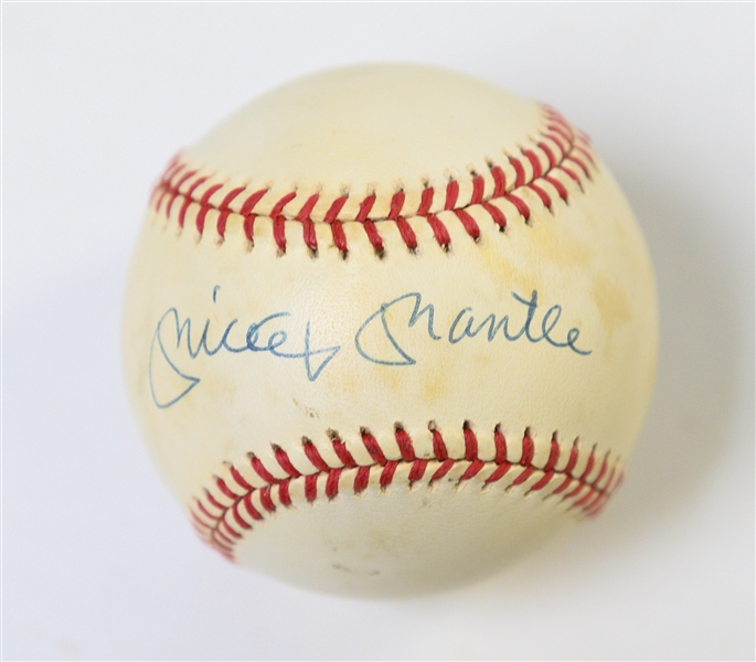 Mickey Mantle Autographed Baseball PSA/DNA Certified