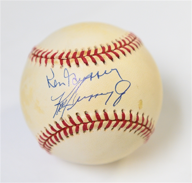 Ken Griffey and Ken Griffey Jr. Autographed Baseball PSA/DNA Certified