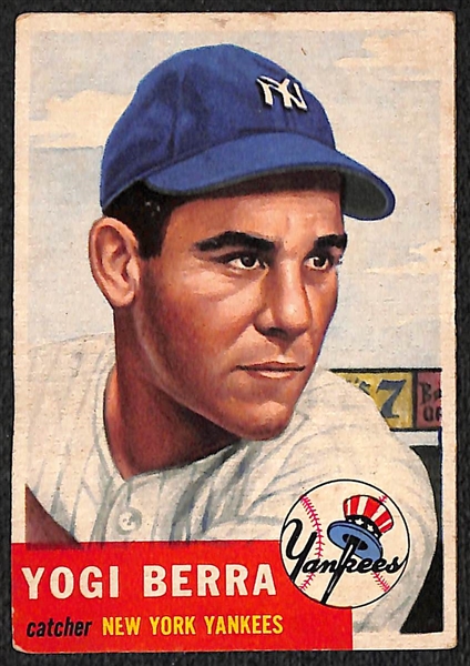 Lot of Different (105) 1953 Topps Baseball Cards w. Yogi Berra